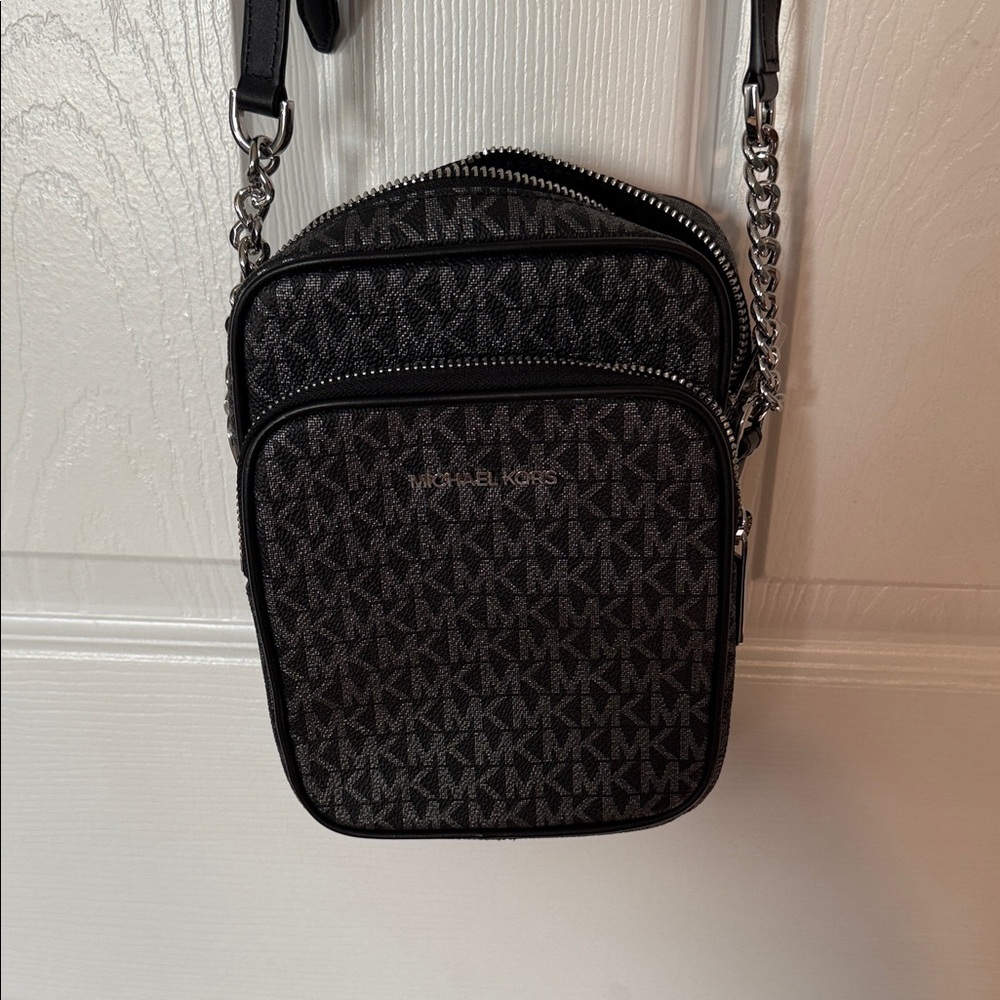 Michael Kors Black and Gray Belt Bag